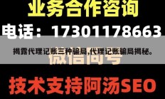 揭露代理记账三种骗局,代理记账骗局揭秘。