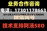 会计记账公司怎么样赚钱,做记账公司赚钱吗。