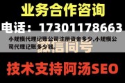 小规模代理记账公司注册资金多少,小规模公司代理记账多少钱。