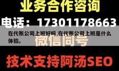 在代账公司上班好吗,在代账公司上班是什么体验。