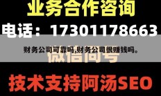 财务公司可靠吗,财务公司很赚钱吗。