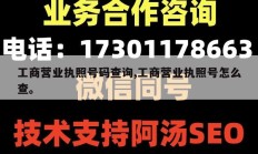 工商营业执照号码查询,工商营业执照号怎么查。