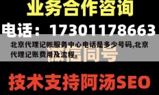 北京代理记帐服务中心电话是多少号码,北京代理记账费用及流程。
