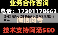 温州工商局电话客服是多少,温州工商局咨询电话。