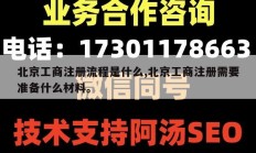 北京工商注册流程是什么,北京工商注册需要准备什么材料。