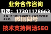上海十大代理记账公司排名,上海代理记账服务公司。