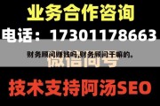财务顾问赚钱吗,财务顾问干嘛的。